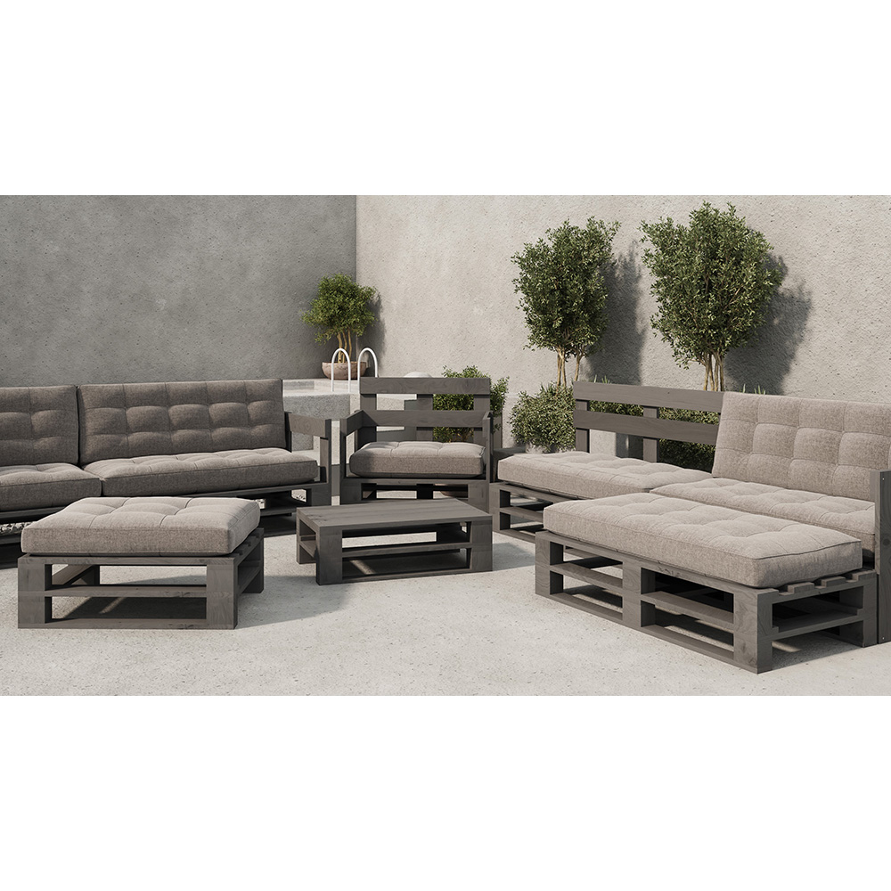 Fotel z palet model MPE SZARY - obrazek 4