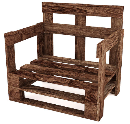 Fotel z palet model MPE DĄB