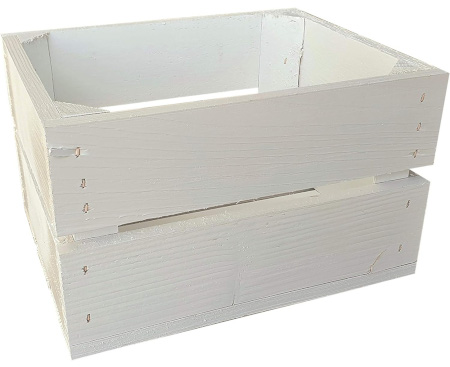 Drewniana skrzynia 25x20x15 cm wytrzymała regał biała