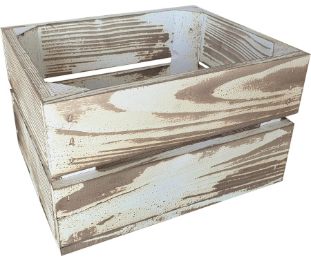 Drewniana skrzynia 25x20x15 cm wytrzymała regał vintage