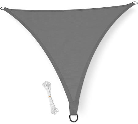 Wodoodporny żagiel ogrodowy przeciwsłoneczny 5x5x5m szary