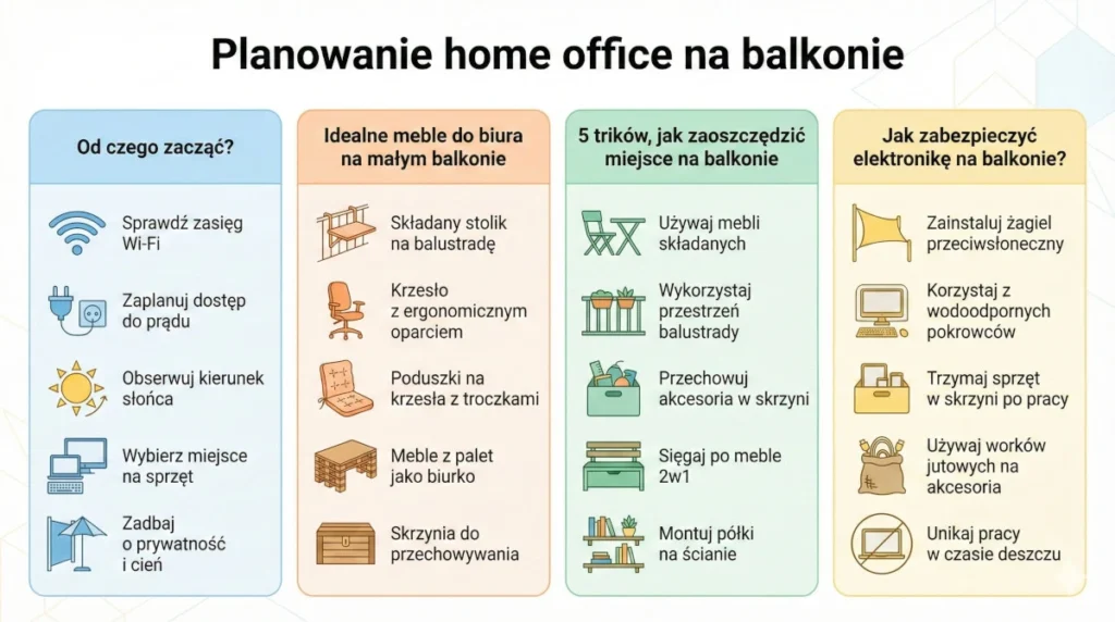 Planowanie home office na balkonie