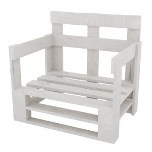 Fotel z palet model MPE BIAŁY