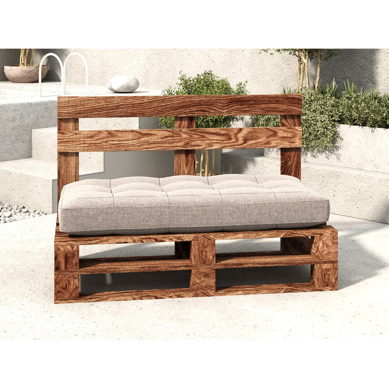 Ławka duża MPE v3 - Dąb - opt.