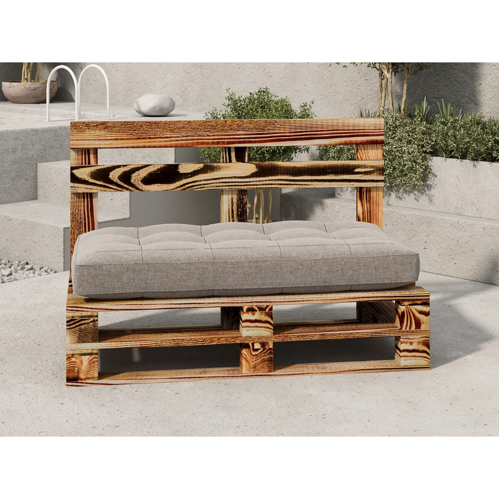 Ławka duża MPE v3 - Rustykalny - opt.