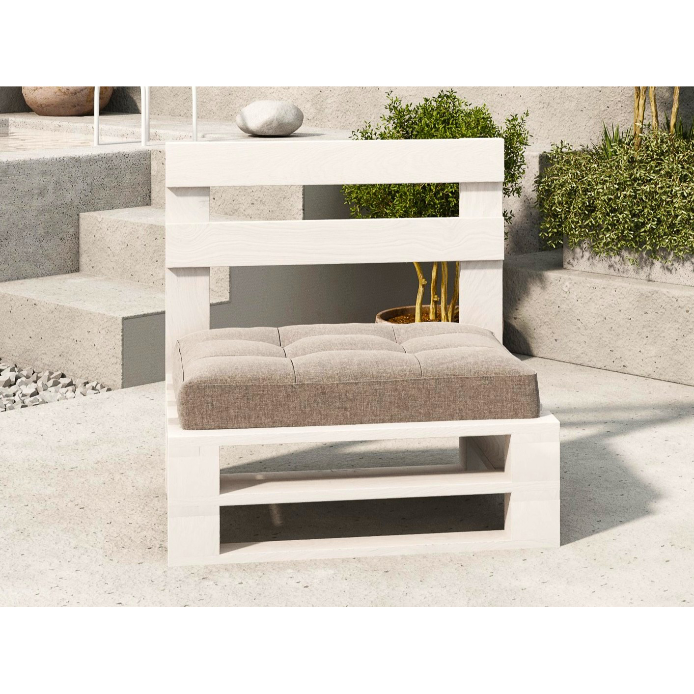 Ławka mała MPE v3 - Biały - opt.