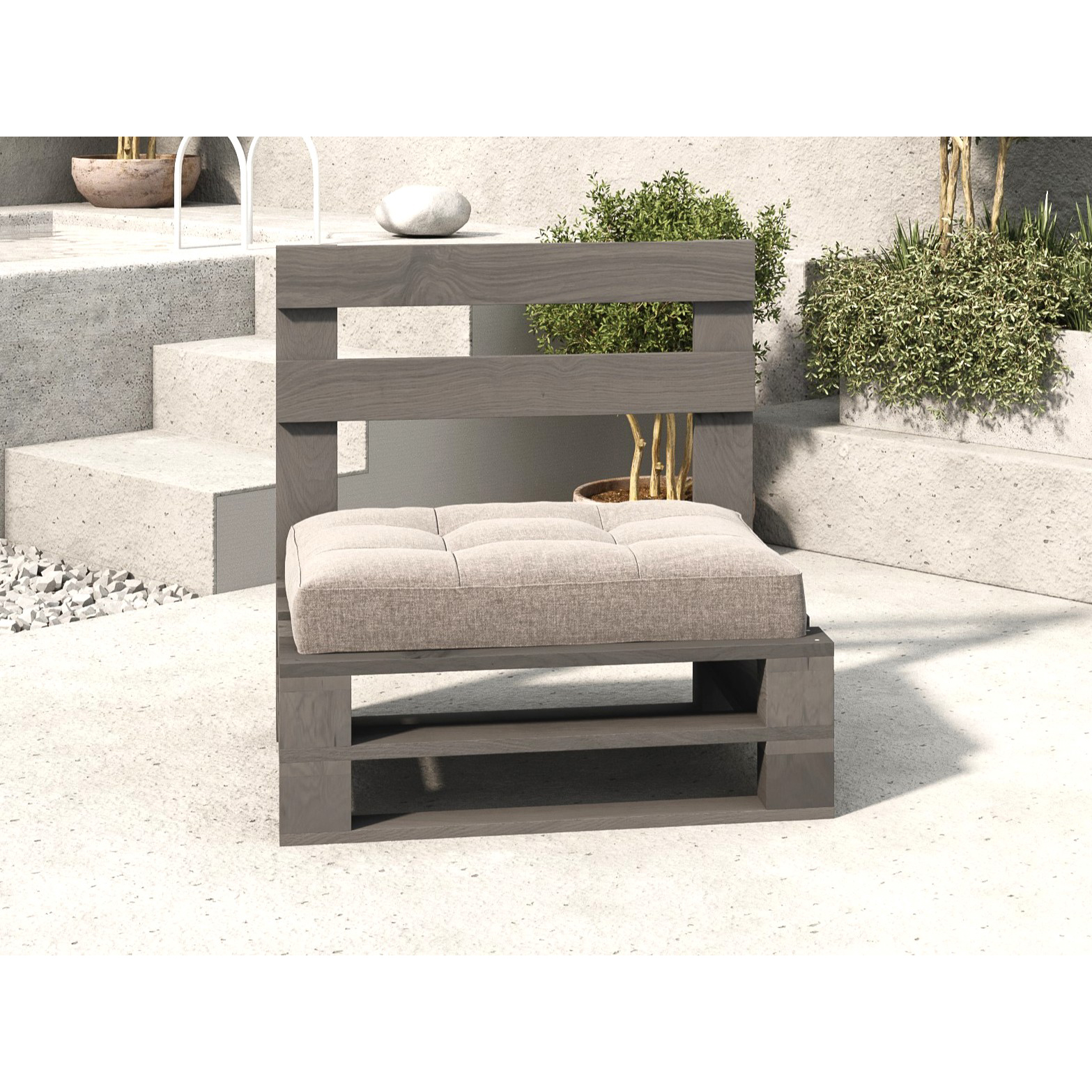 Ławka mała MPE v3 - Szary - opt.