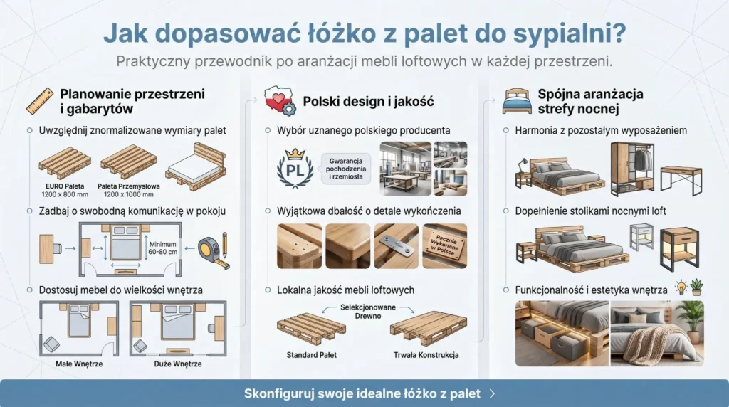 Jak dopasować łóżko z palet do sypialni?